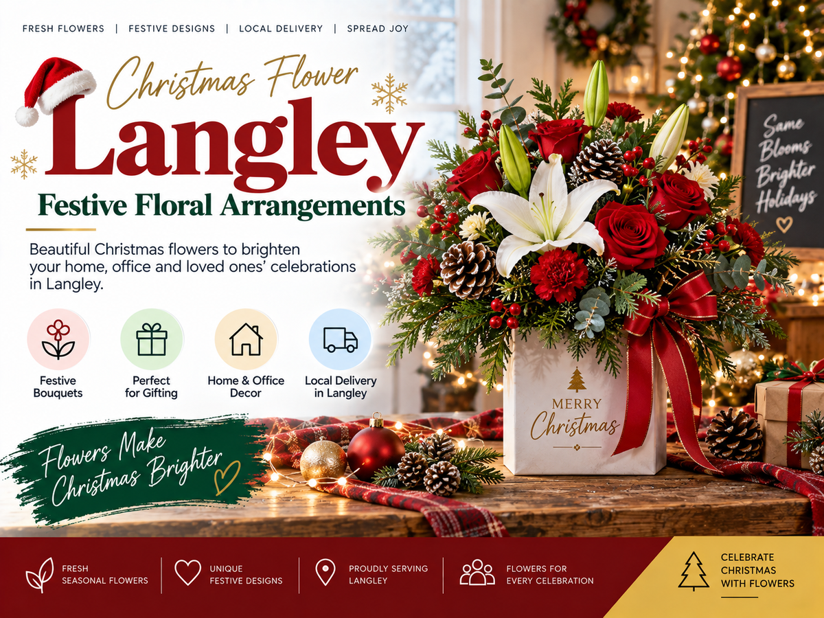 Christmas Flower Langley – Festive Floral Arrangements | Arlen Flower