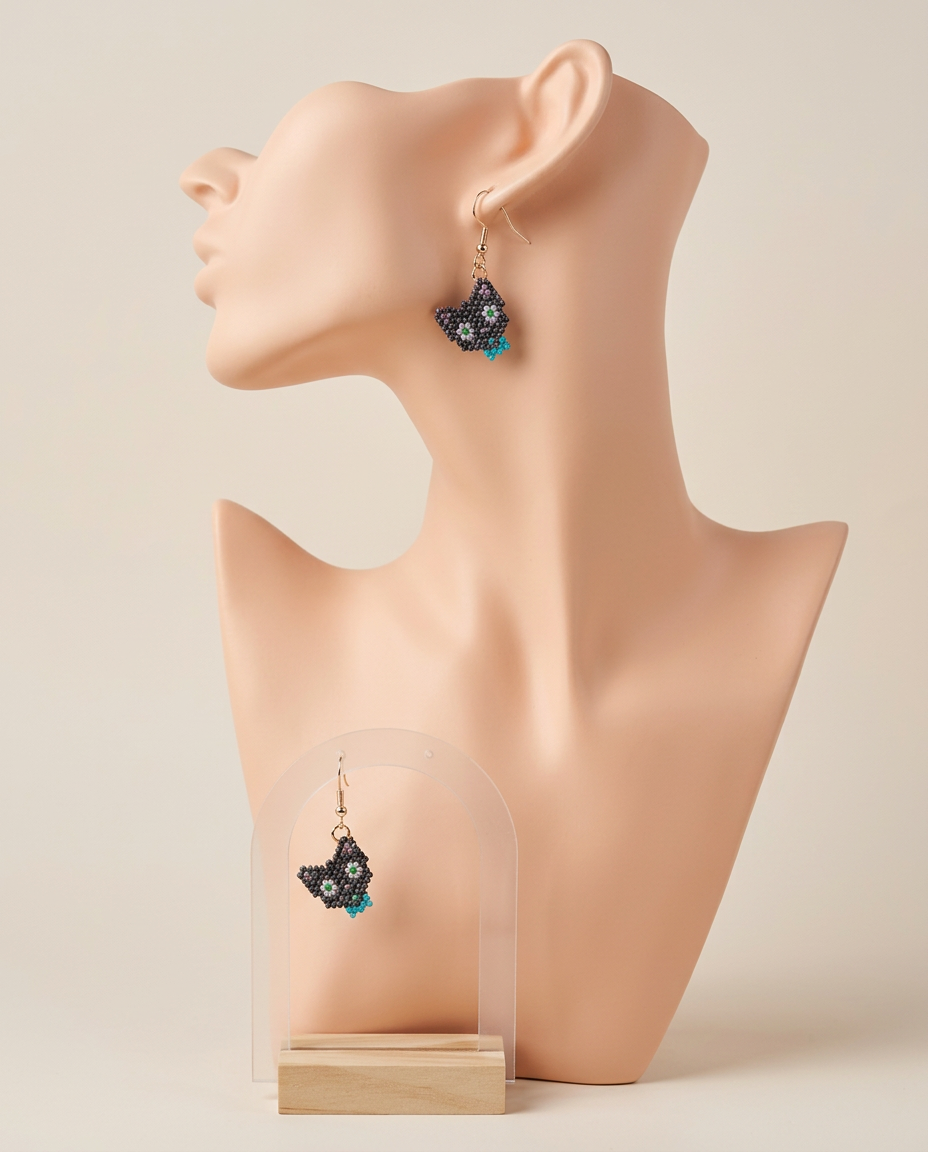 Midnight Cat Earrings