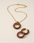 Golden Blush Circle Jewelry Set