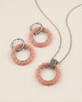 Peach Halo Jewelry Set