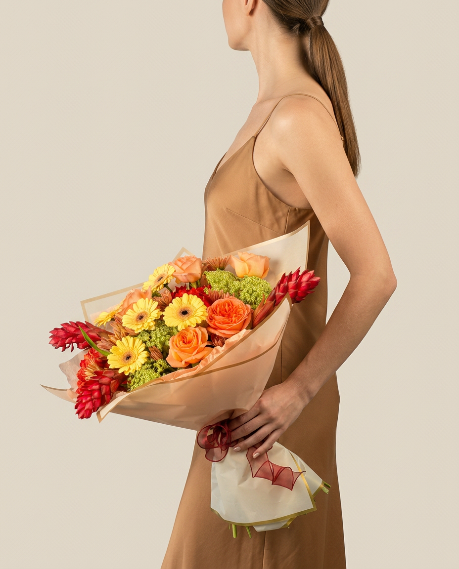 Coral Sunset Bouquet