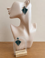 Emerald Geometry Earrings