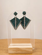 Emerald Geometry Earrings