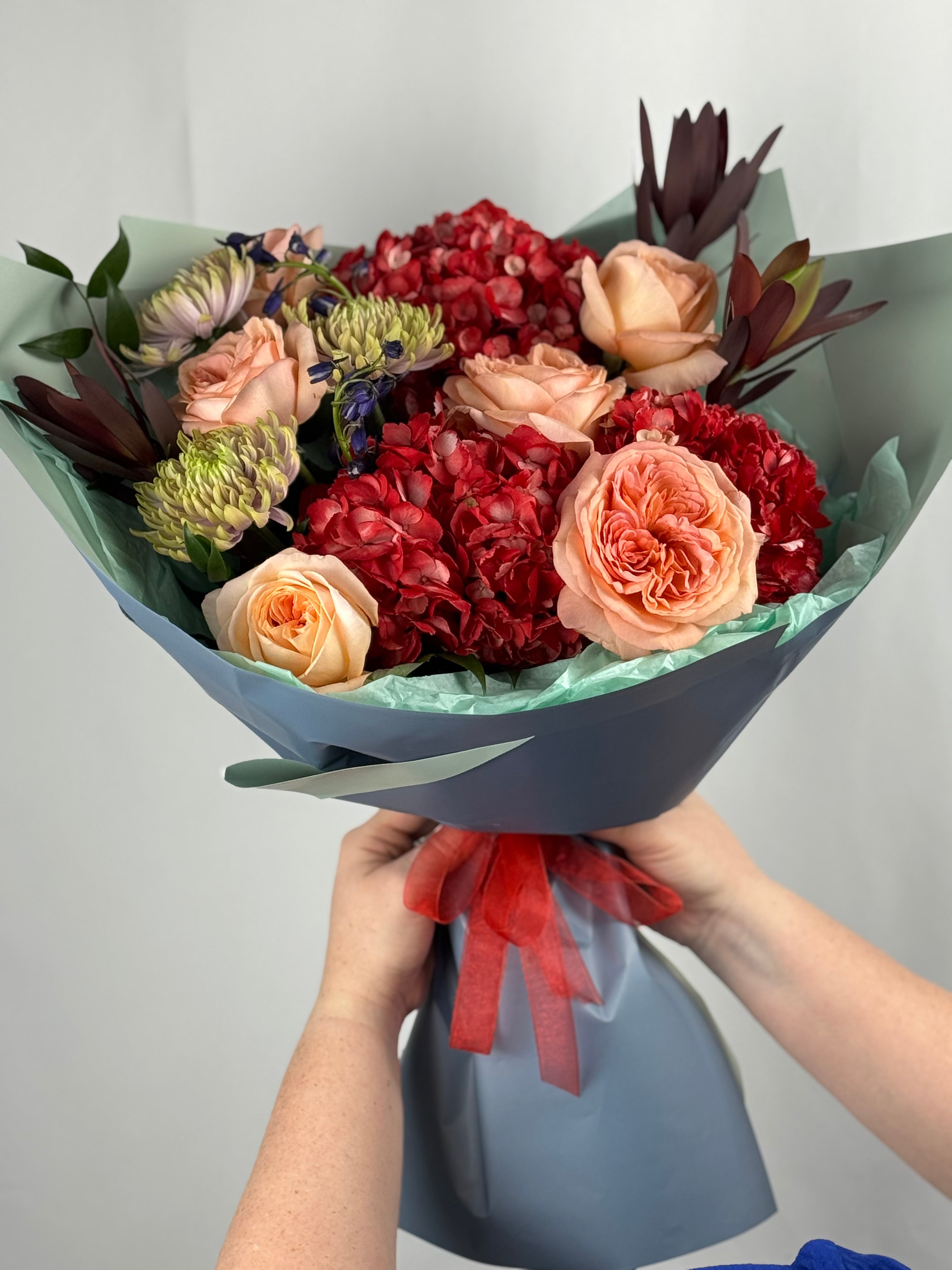 Crimson Apricot Bouquet