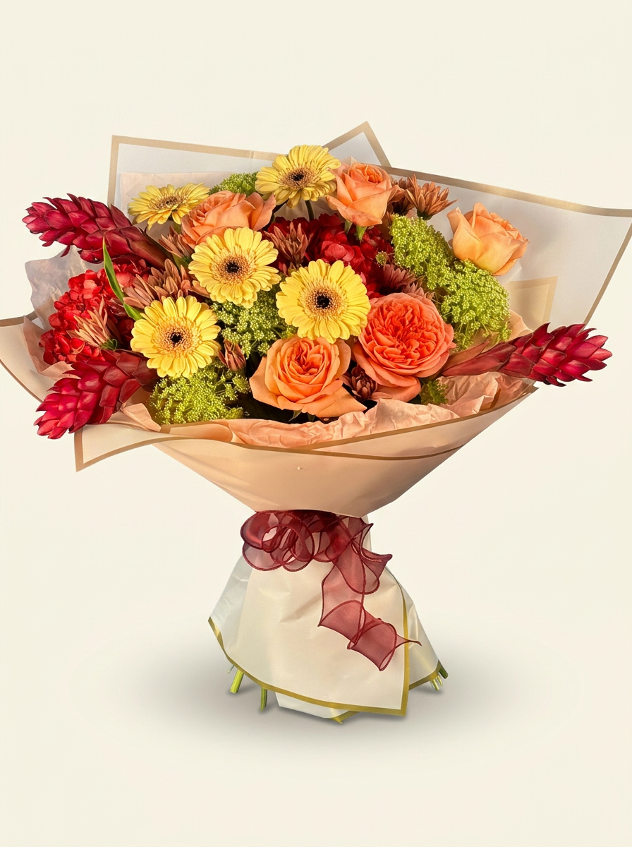 Coral Sunset Bouquet
