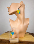Blue Sky Heart Earrings