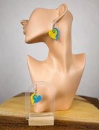 Blue Sky Heart Earrings