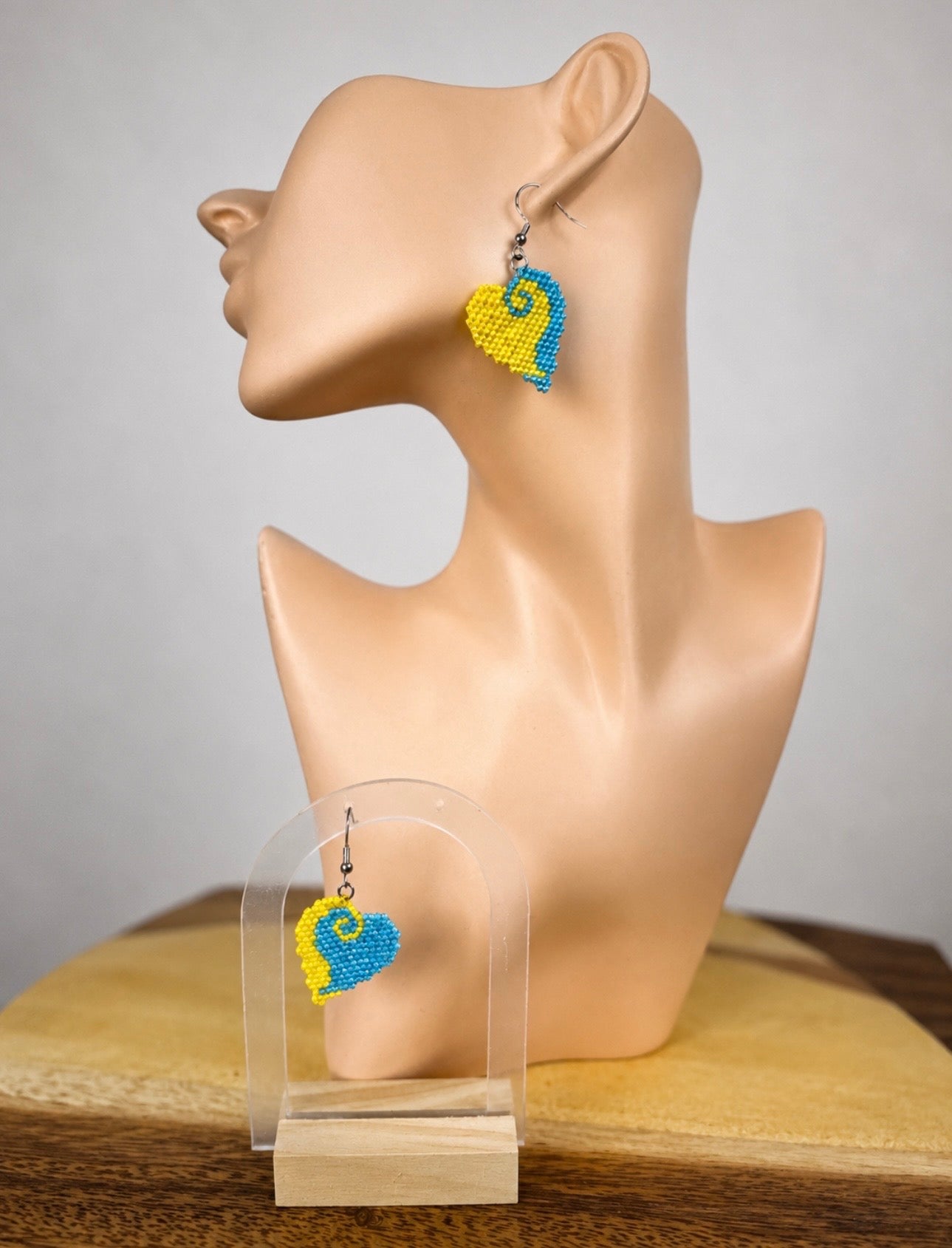 Blue Sky Heart Earrings