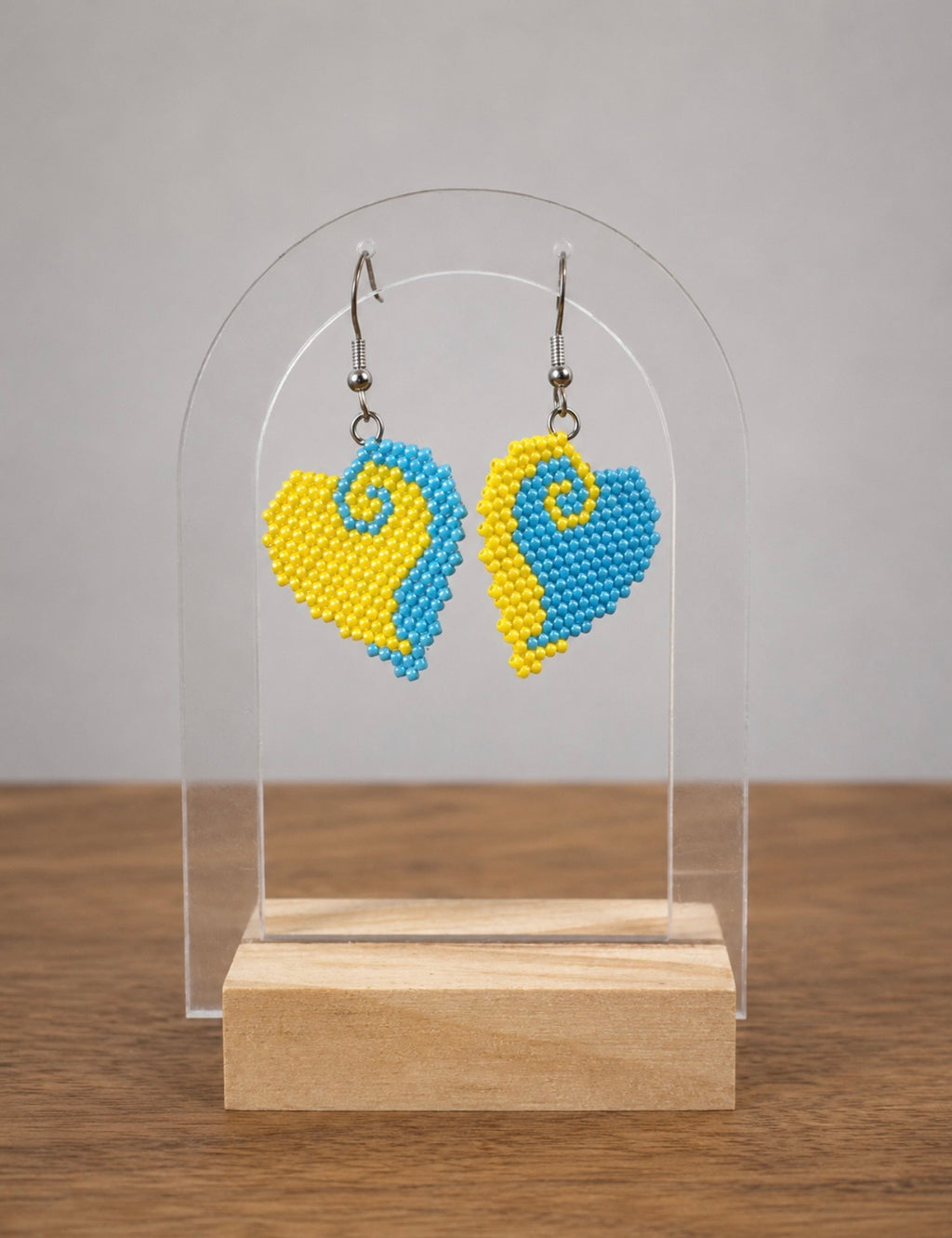 Blue Sky Heart Earrings