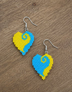 Blue Sky Heart Earrings