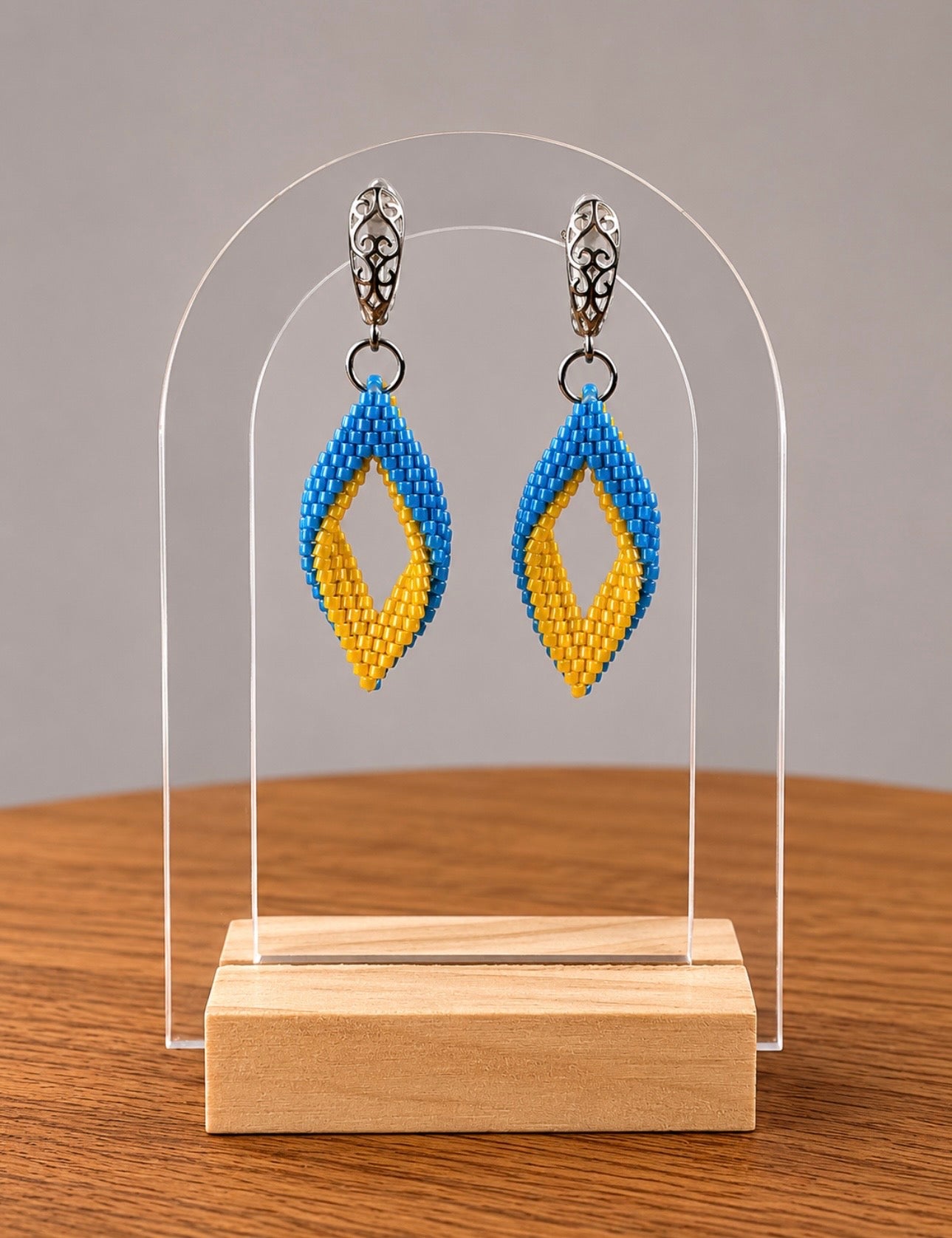 Blue & Yellow Earrings