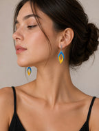 Blue & Yellow Earrings