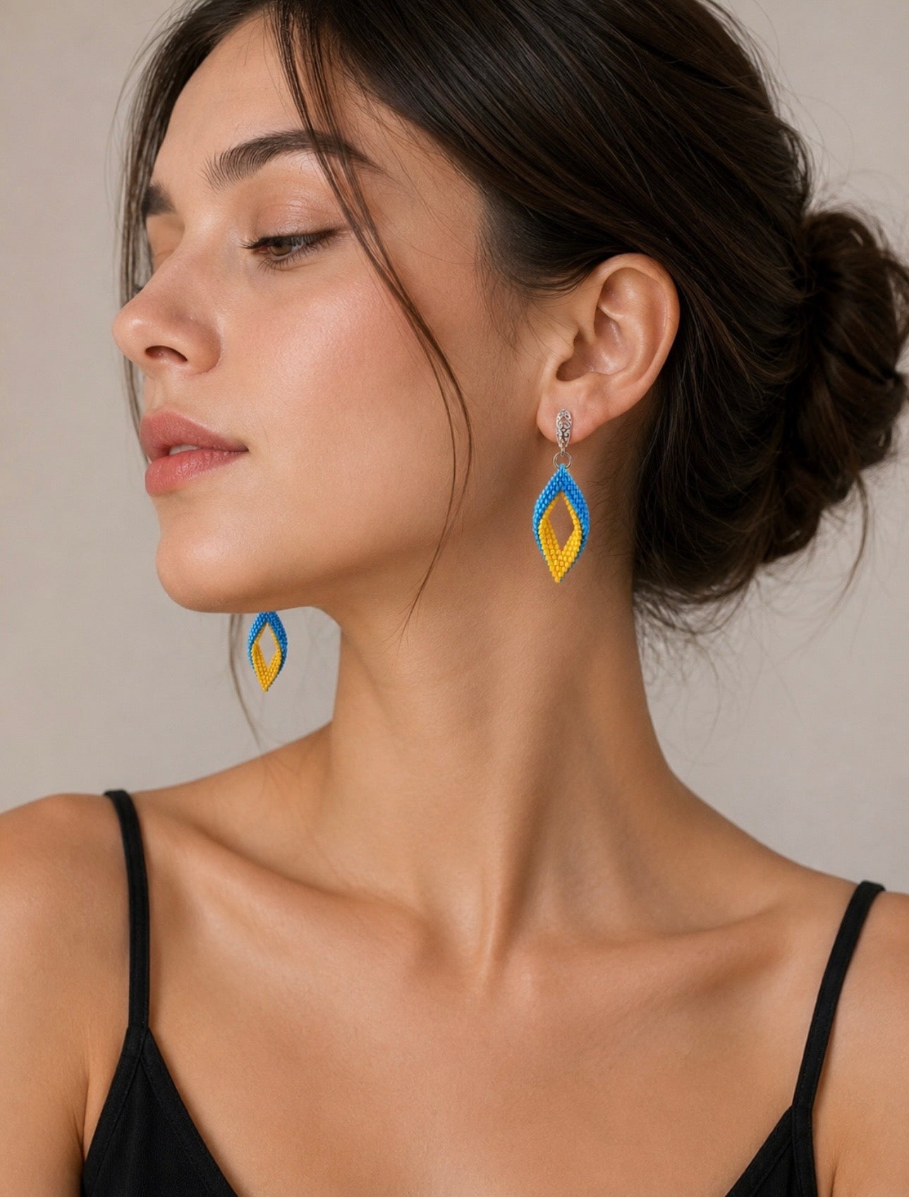 Blue & Yellow Earrings