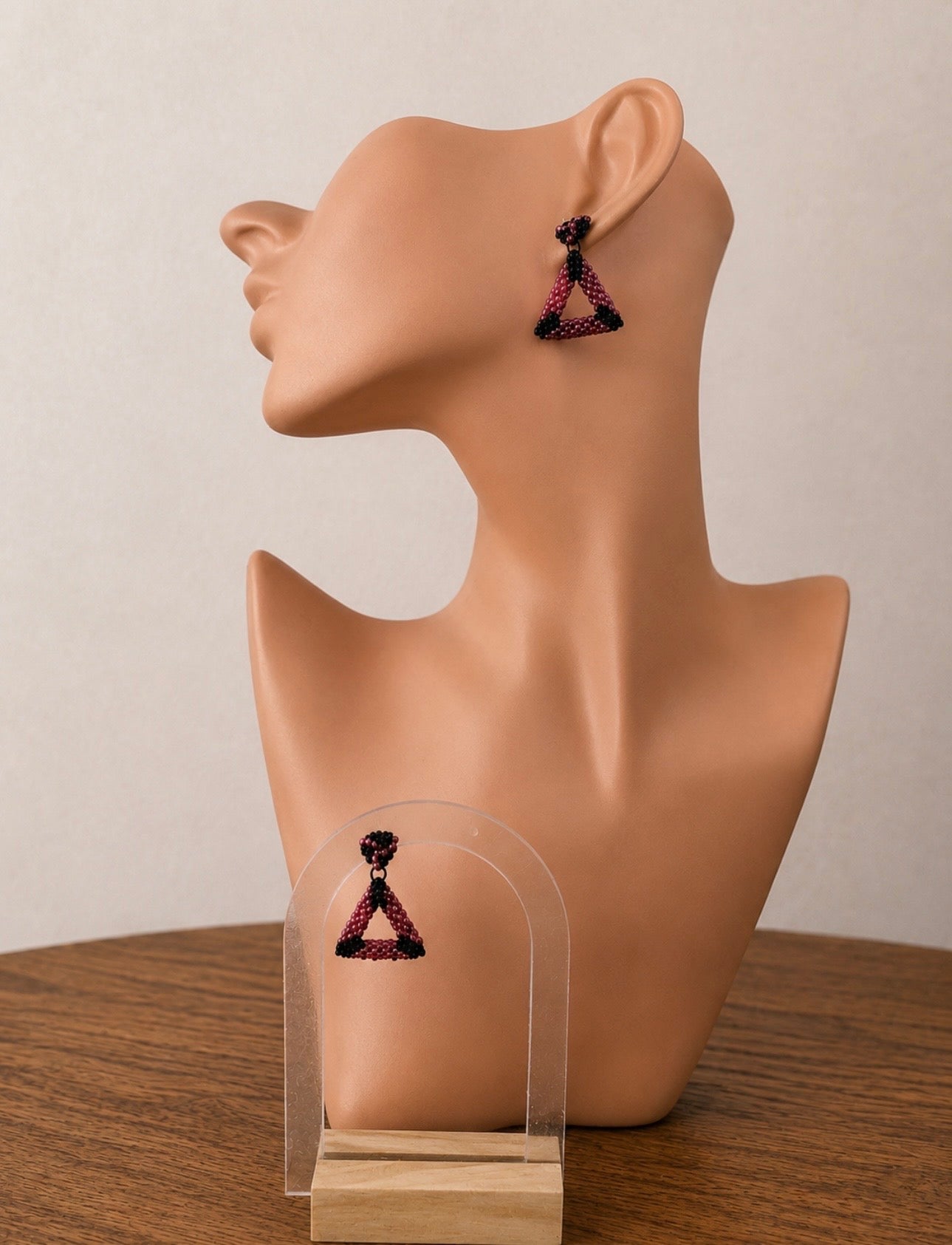 Berry Triangle Earrings
