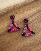 Berry Triangle Earrings