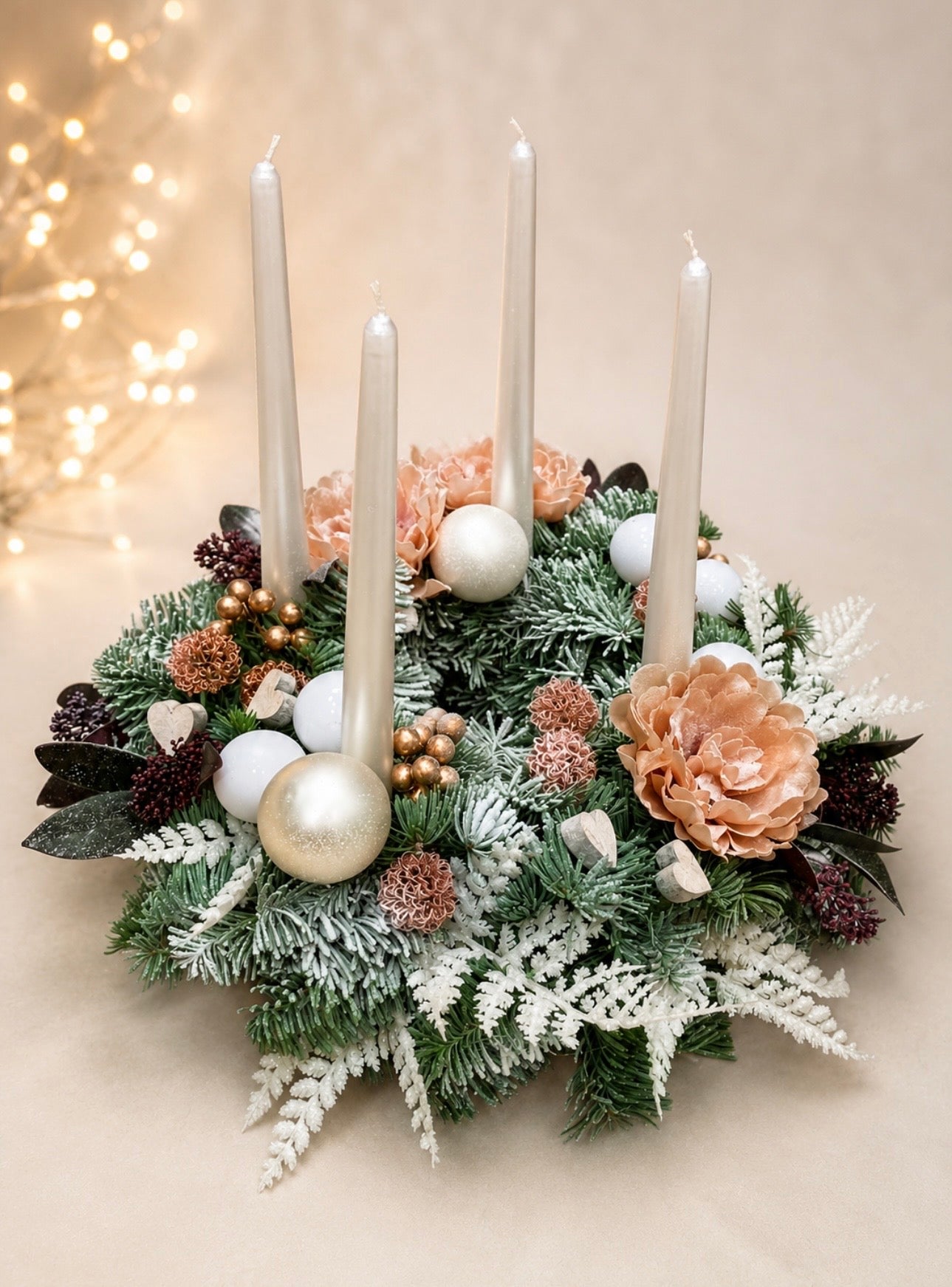 Champagne Frost Wreath