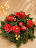 Christmas Ruby Glow Wreath
