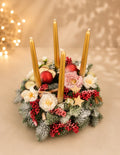Golden Winter Elegance Wreath