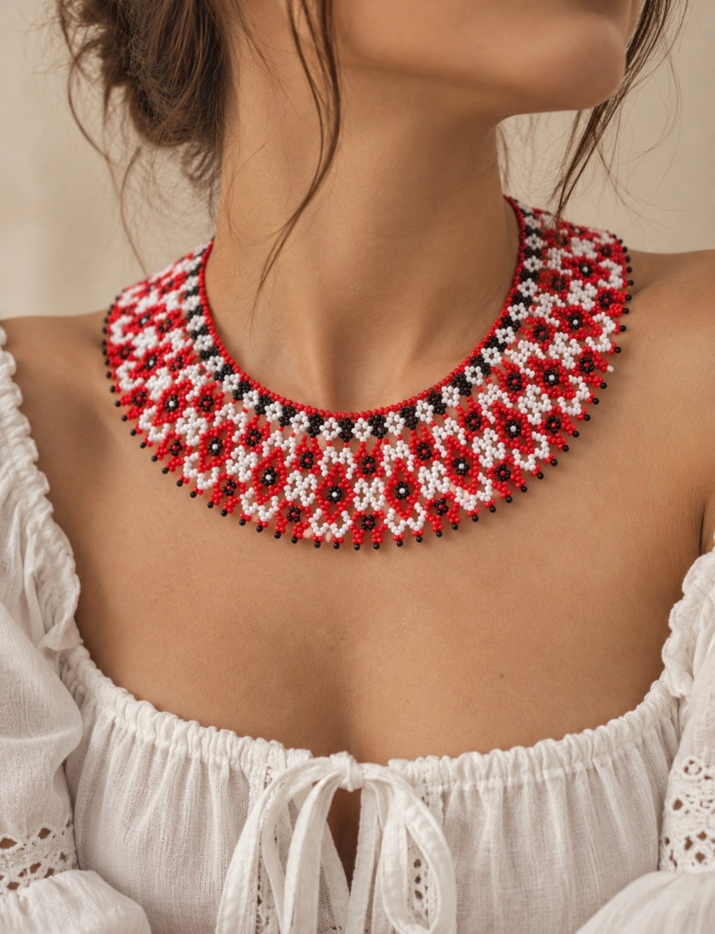 Crimson Mosaic Necklace