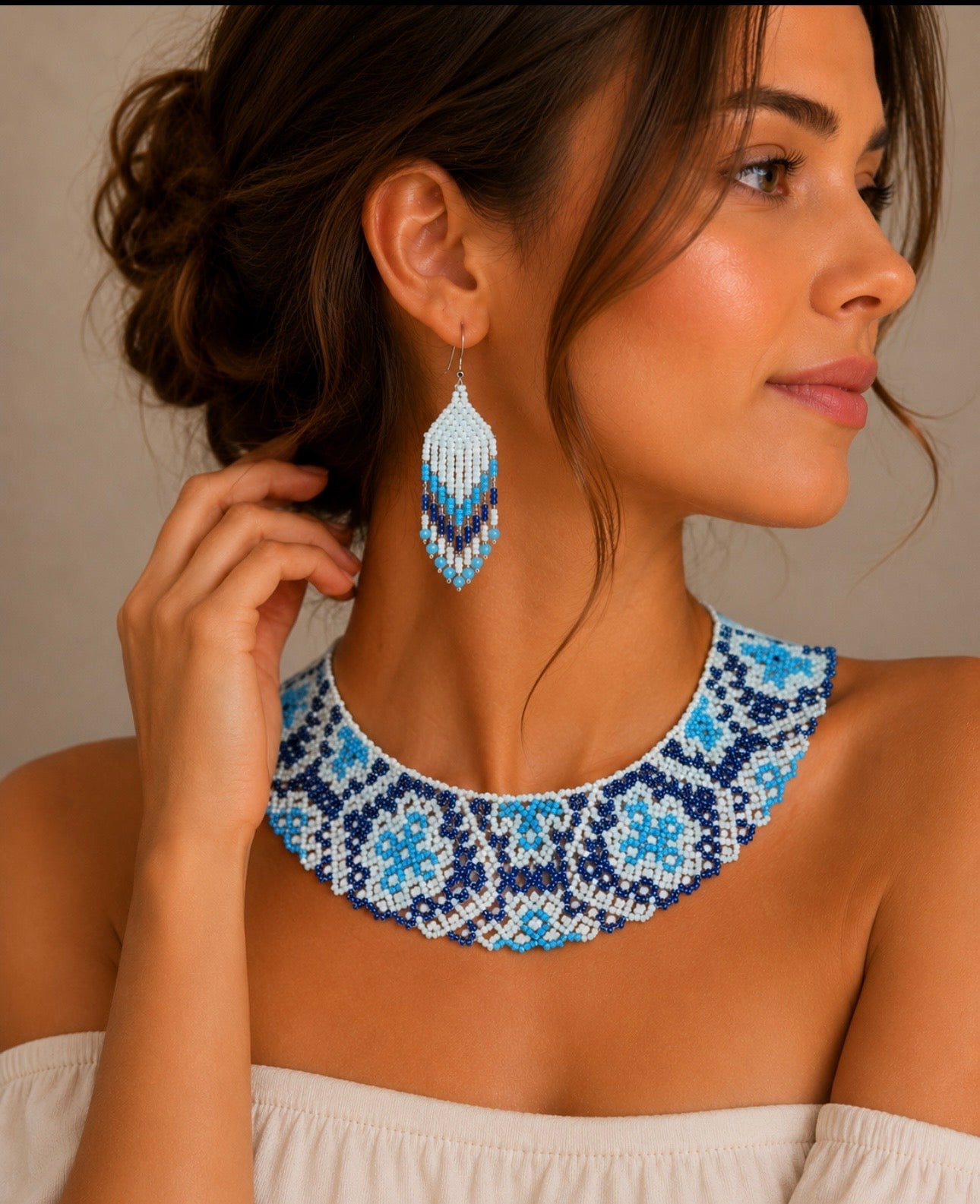 Blue Ornament Jewellery Set