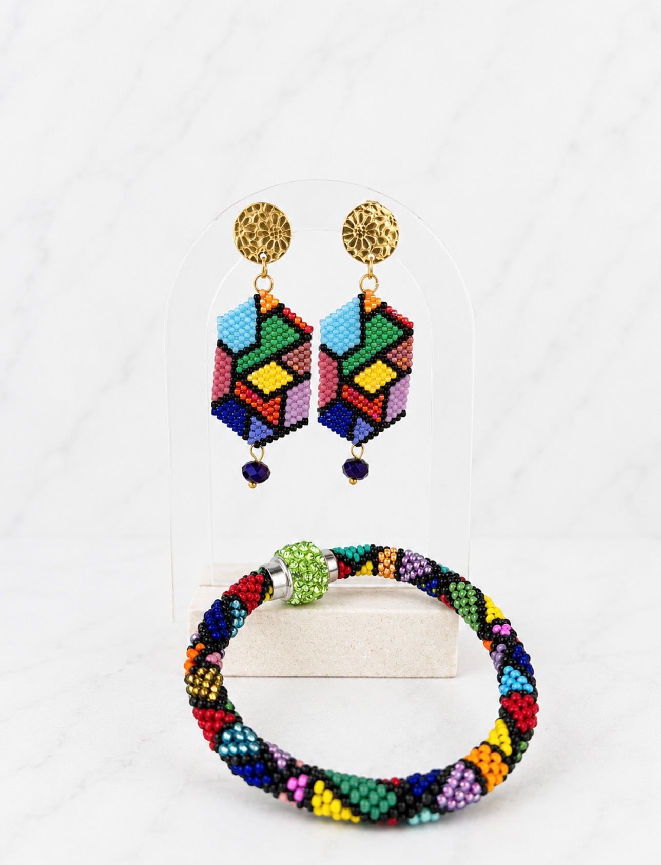 Geometric Mosaic Jewellery Set