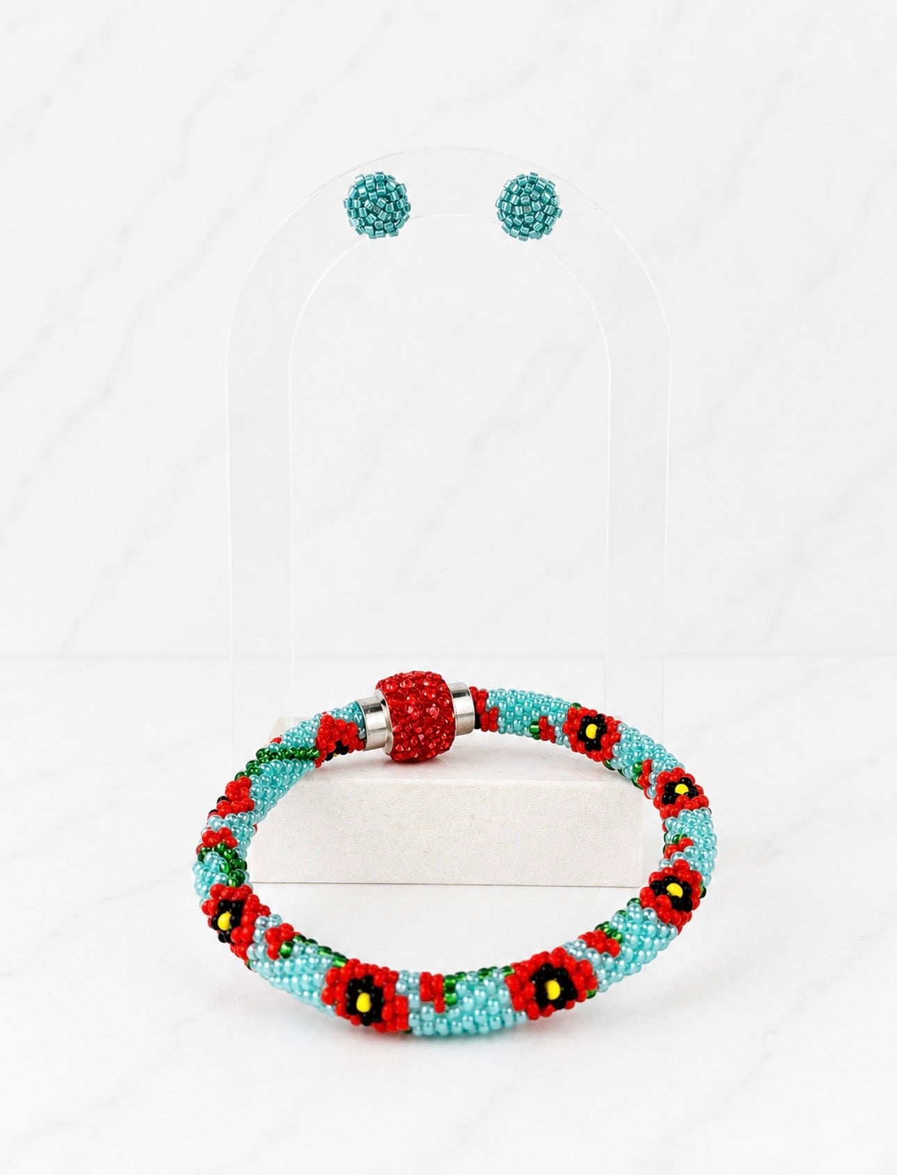 Poppy Field Jewelry Set