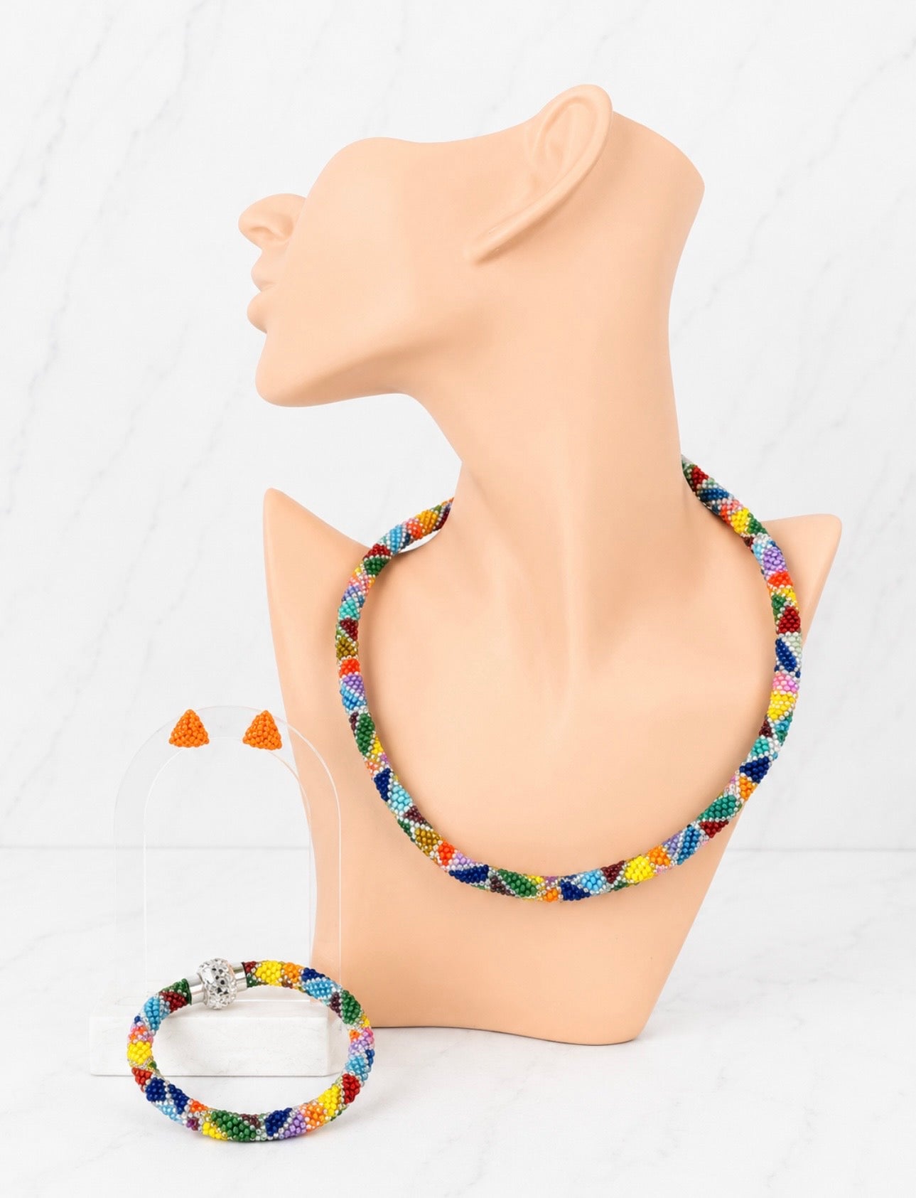 Rainbow Miyuki Jewellery Set