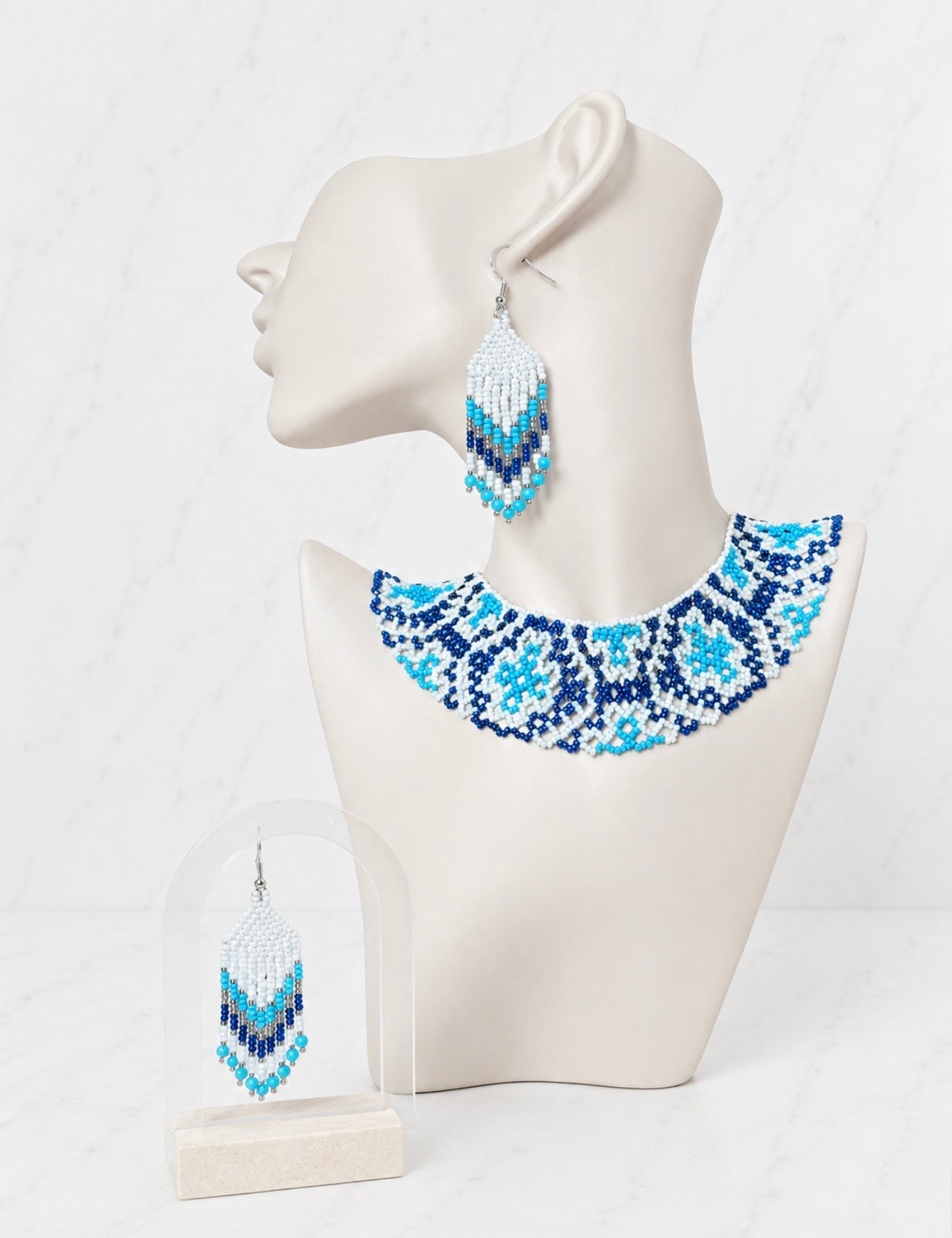 Blue Ornament Jewellery Set