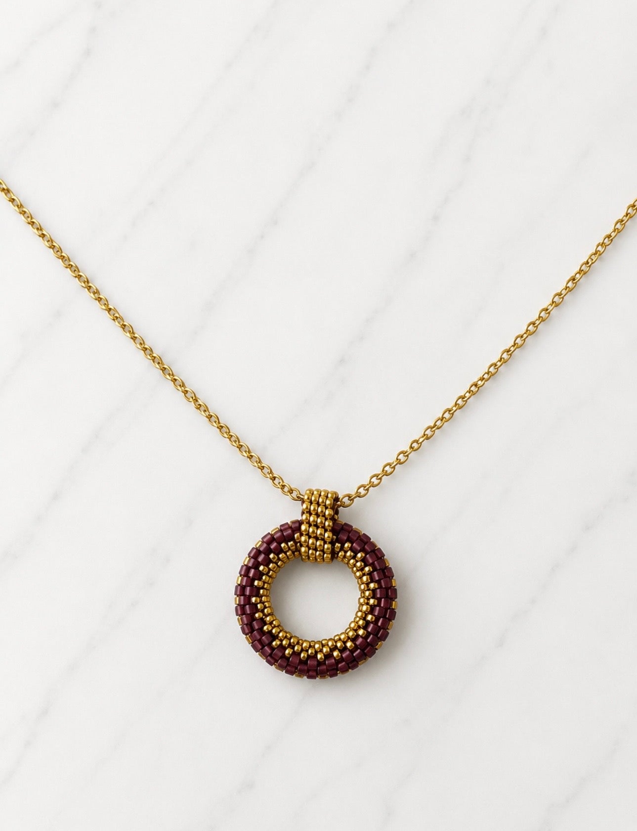 Golden Blush Circle Jewelry Set