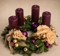 Burgundy Elegance Christmas Wreath