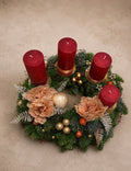 Burgundy&Gold Elegance Wreath