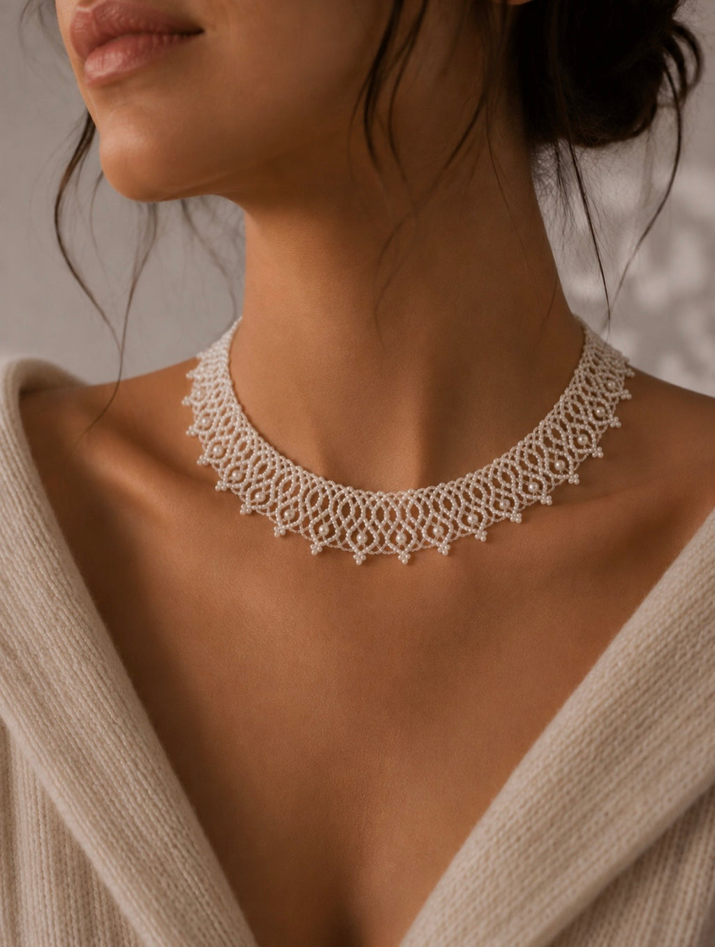Ivory Lace Sylianka Necklace