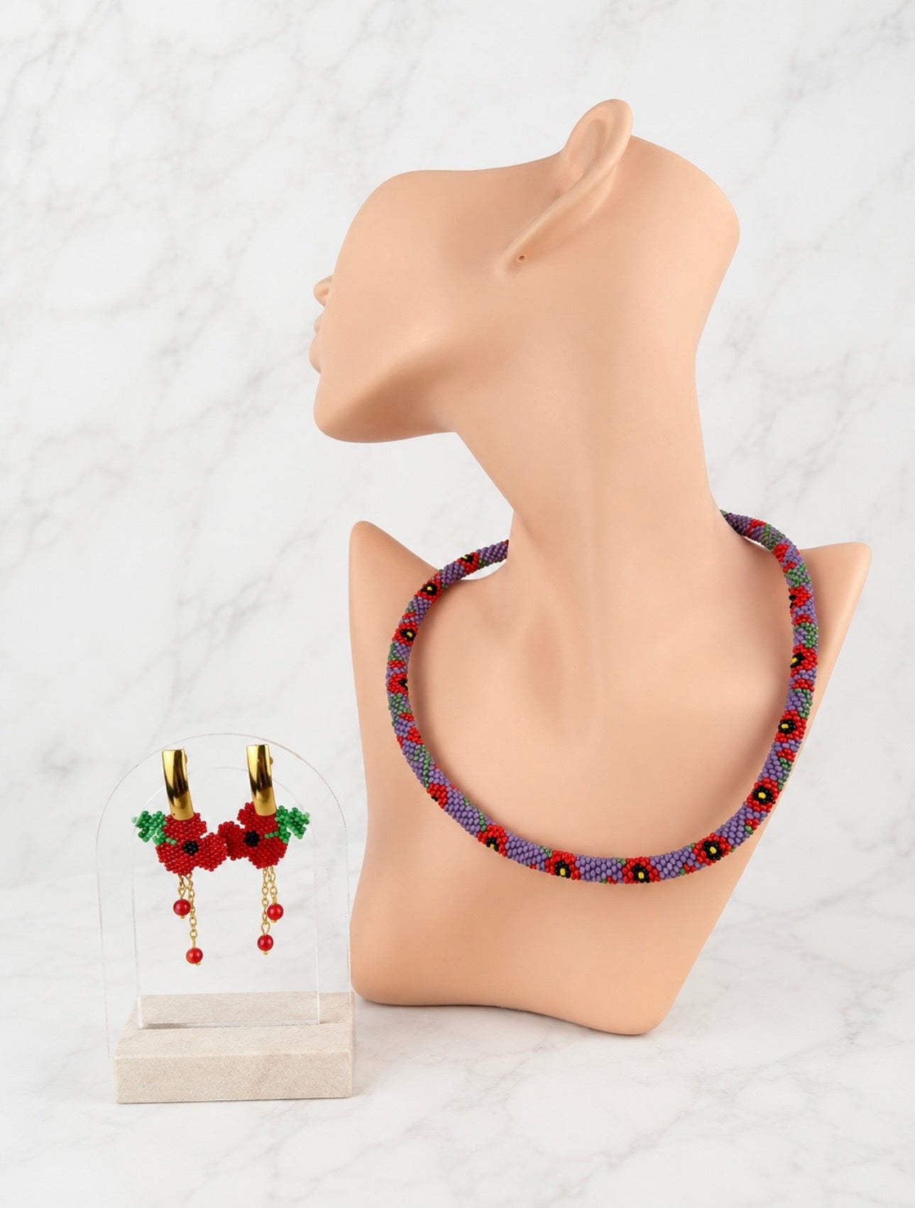 Lavender Poppy Jewellery Set