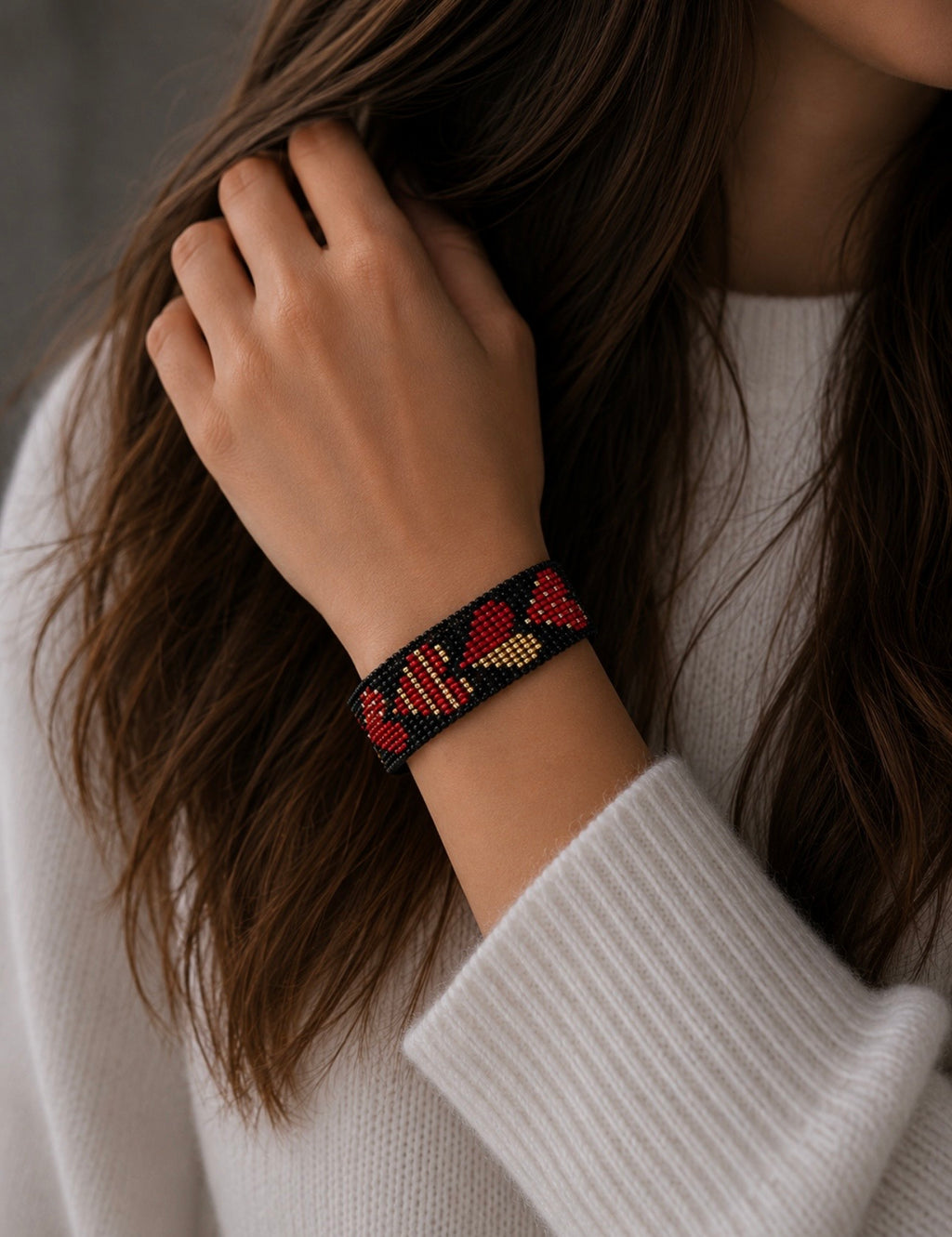 Midnight Hearts  Bracelet