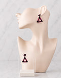 Berry Triangle Earrings