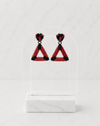 Berry Triangle Earrings