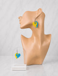 Blue Sky Heart Earrings