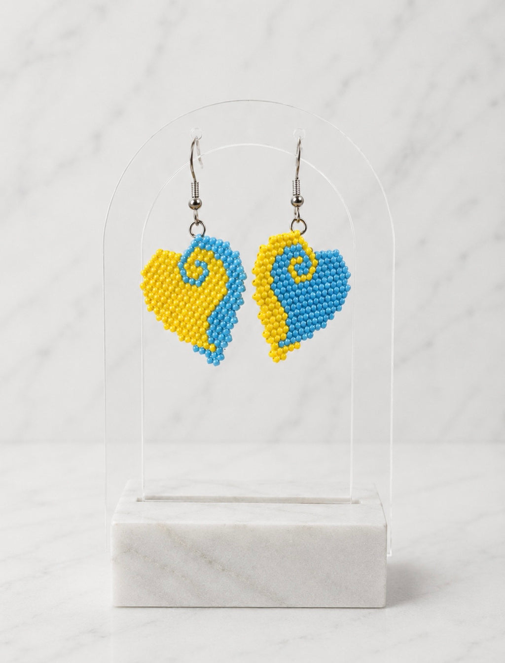 Blue Sky Heart Earrings