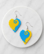 Blue Sky Heart Earrings