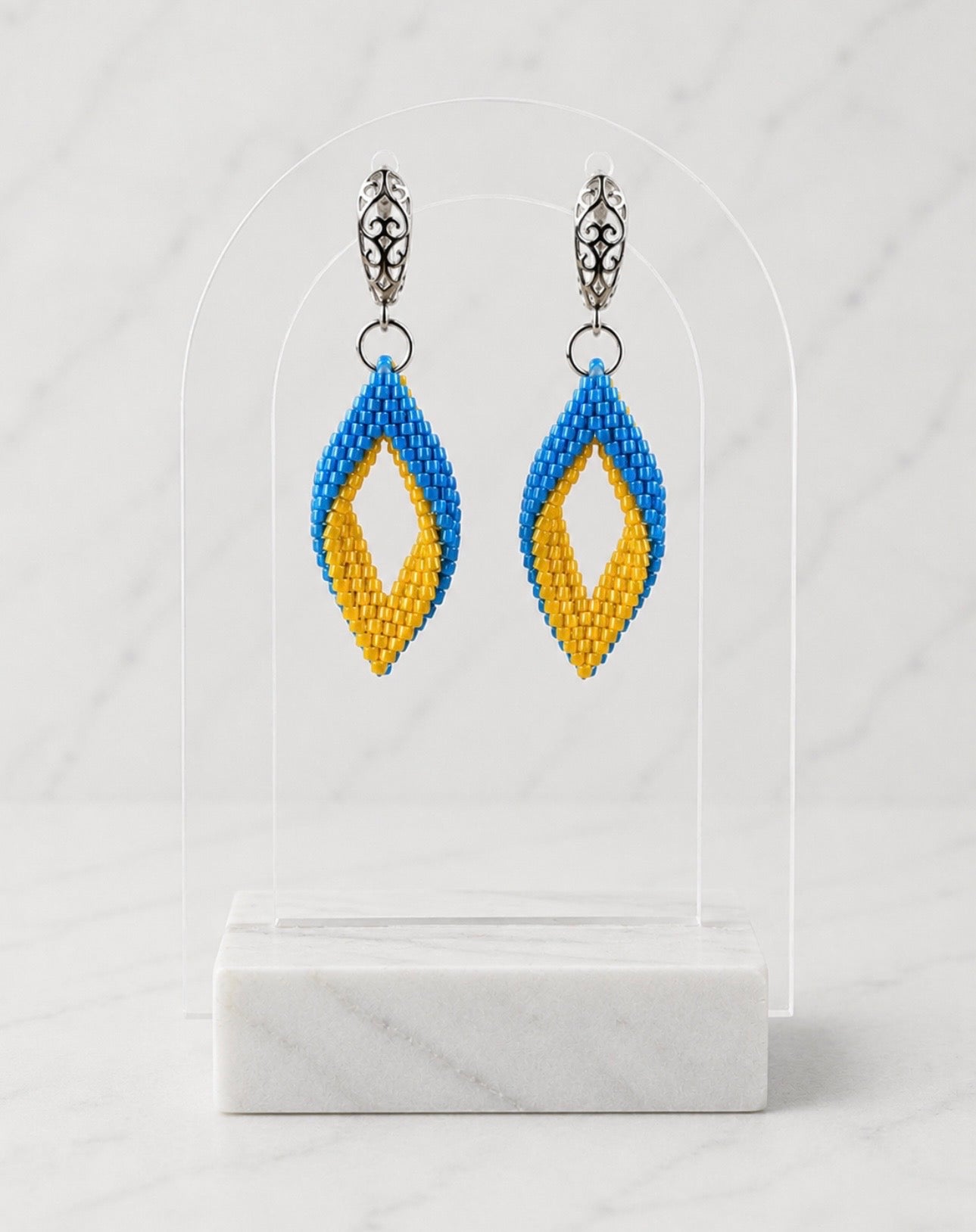 Blue & Yellow Earrings