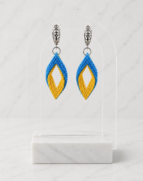 Blue & Yellow Earrings