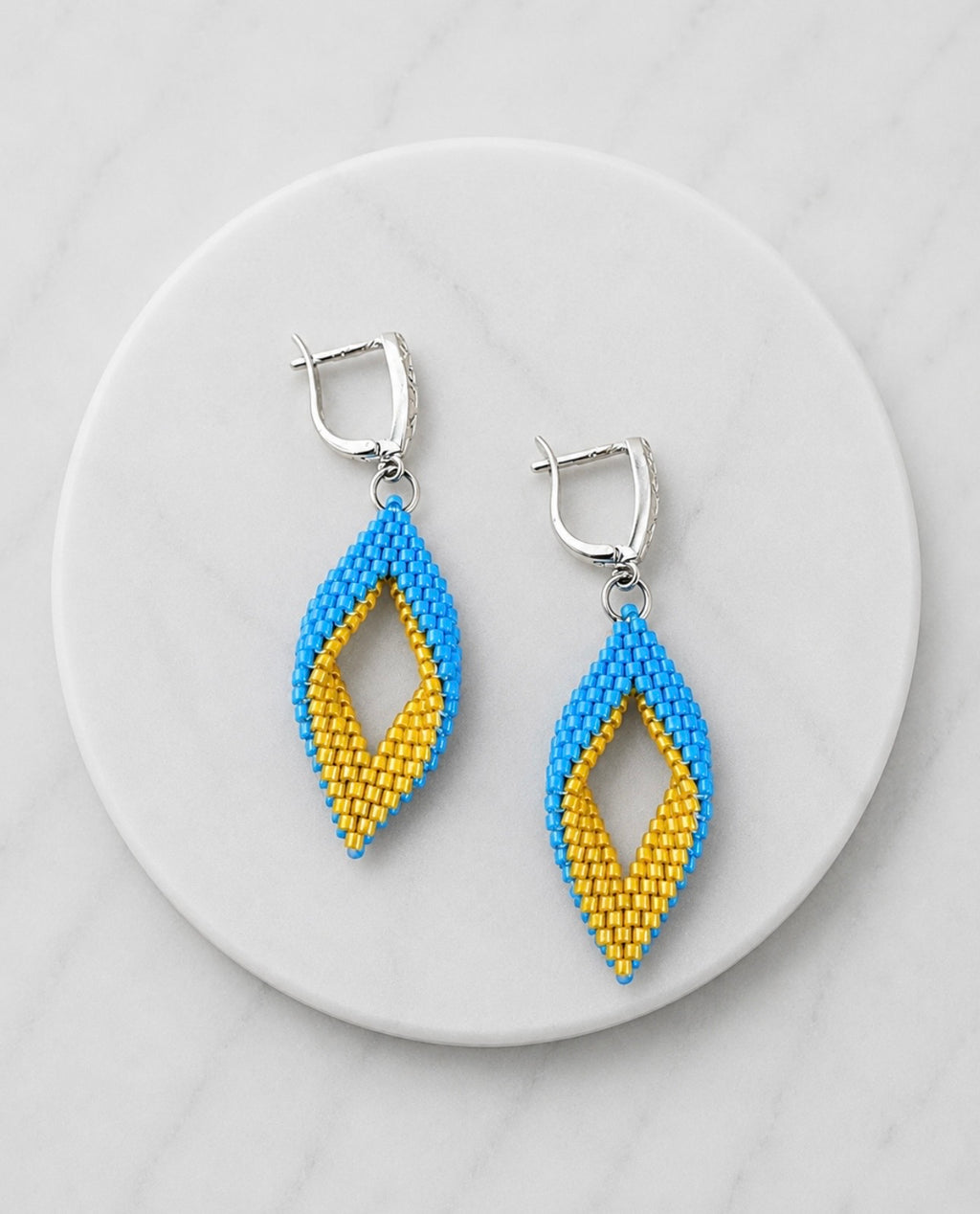 Blue & Yellow Earrings