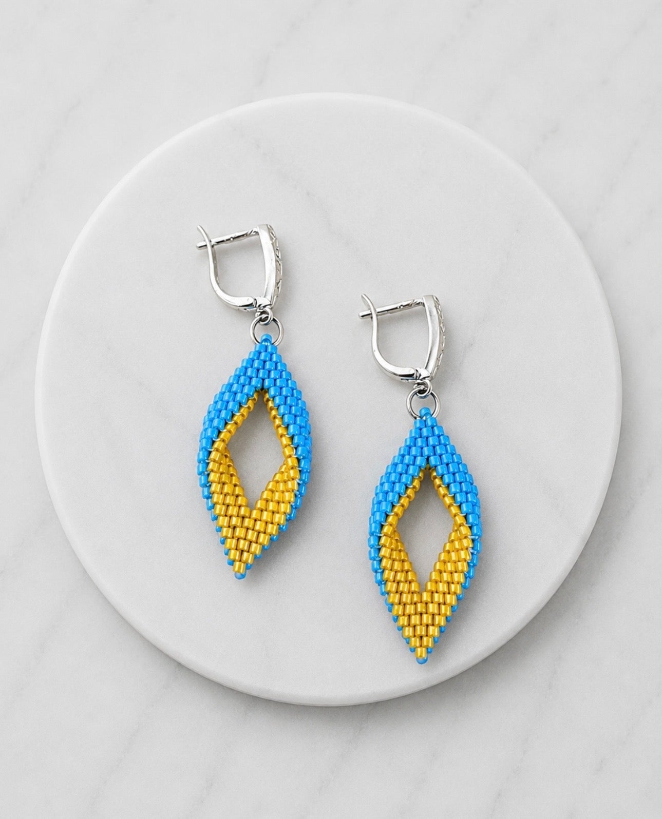 Blue & Yellow Earrings