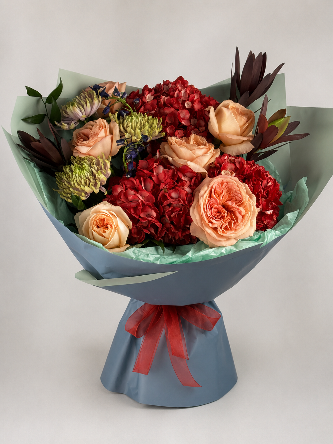 Crimson Apricot Bouquet