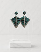 Emerald Geometry Earrings