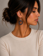 Moon Circle Earrings