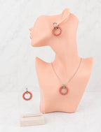 Peach Halo Jewellery Set