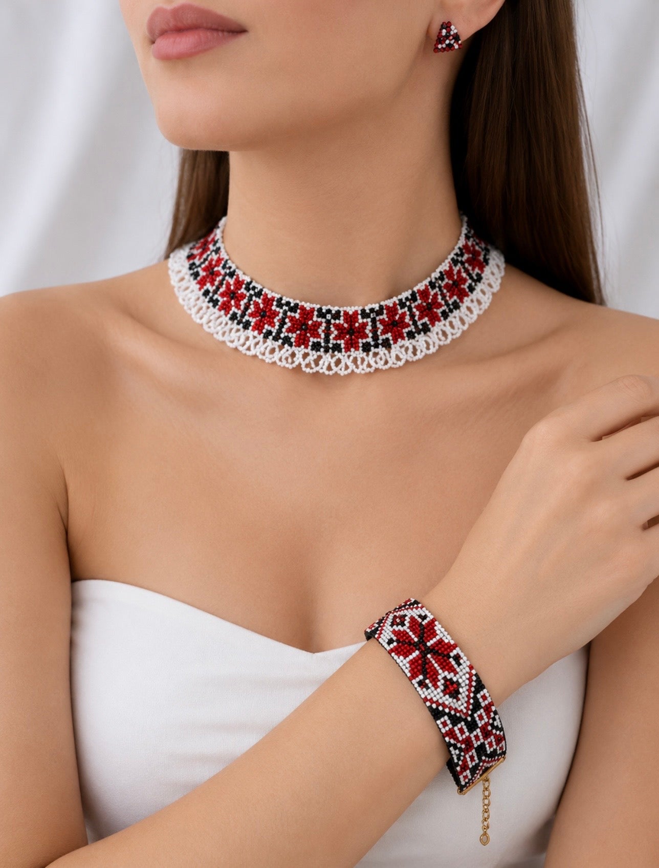 Red Ornament Jewellery  Set