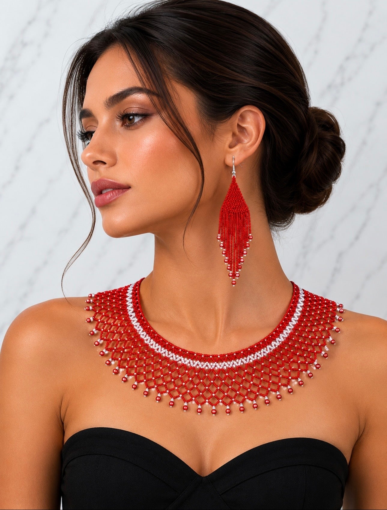 Scarlet Lace Jewellery Set